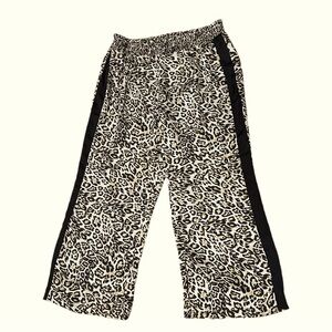 INC International Concepts Leopard Print Pants - Black and Cream